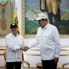 FOTO | EFE | LA PATRIA  Gustavo Petro se reunió en el Palacio de Miraflores con Nicolás Maduro. 