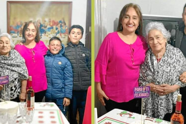 Foto | Lector | LA PATRIA María del Rosario Ramírez Bonilla celebró su cumpleaños con sus seres queridos: Elisabeth y José Adolfo, madre y hermano; sobrinos Thomas y Martín y  Alejandro Franco Castaño.