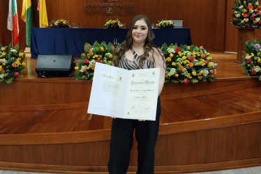 Foto | Cortesía | LA PATRIA Hanna Katherine López Montoya obtuvo su grado como contadora pública de la Universidad de Manizales.