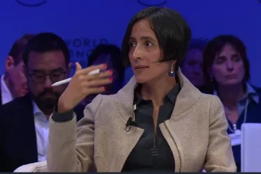 Susana Muhamad en Davos. 