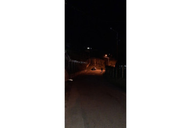 Así se ve en las noches la zona adyacente al CAI de la vereda Bajo Tablazo.