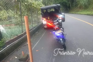 Un motociclista lesionado en la vía Manizales-Neira 