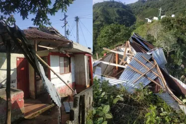 Una vivienda en Samaná colapsó por las fuertes lluvias