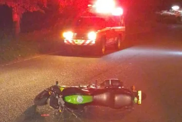 En este accidente perdió la vida un motociclista en Ansema. 
