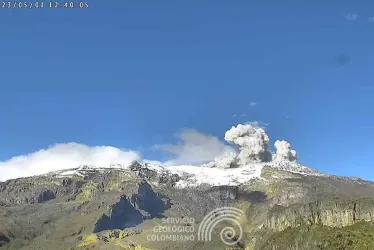 Vista del volcán Nevado del Ruiz en este comienzo de mes. 