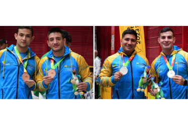 A la izquierda, los medallistas de bronce en Katame No Kata. A la derecha, los de plata en Nague No Kata.