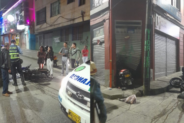 Tres heridos en choque de dos motos en la carrera 19 con calle 26 en Manizales