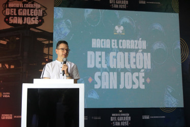 Foto | EFE | LA PATRIA El ministro de Cultura, Juan David Correa, participó en el simposio Hacia el corazón del galeón San José.