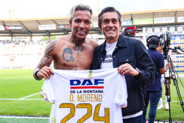 Dayro Moreno y Sergio Galván, máximos goleadores del fútbol colombiano. Los dos suman 224 anotaciones.