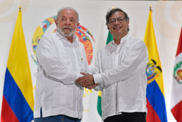 Visita del presidente de Brasil, Luiz Inácio Lula da Silva, el año pasado a Leticia, donde se reunió con el presidente de Colombia, Gustavo Petro. 
