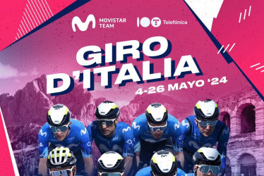 Cartel del Movistar Team Giro de Italia