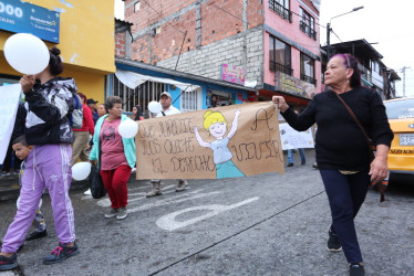 Líderes y habitantes de la comuna Nuevo Horizonte elevaron mensajes de protección infantil.