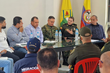 Consejo de seguridad en Arauca, corregimiento de Palestina (Caldas).