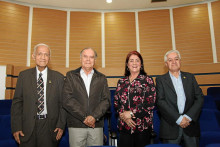 Óscar Gaviria Valencia, Albeiro Valencia Llano, Teresa González y Fabio Vélez Correa.