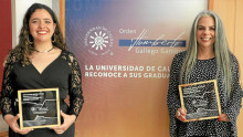 Aiofe Itziar Bernal Mcgee y Clemencia Gómez González, egresadas del programa de Filosofía y Geología, recibieron esta distinción.