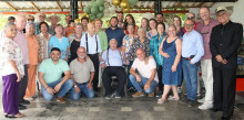 Grupo de Familiares y Amigos compartieron de un almuerzo par festejar al exalcalde de Manizales Gustavo Robledo Isaza.