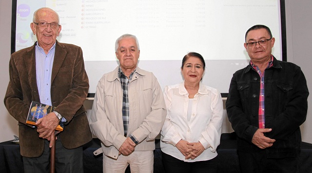 José Jaramillo Mejía, Fabio Vélez Correa, Mariela Márquez Quintero y Ángel María Ocampo Cardona.