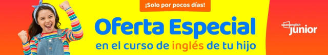 Banner que ofrece una oferta especial en los cursos se inglés de Open English Junior