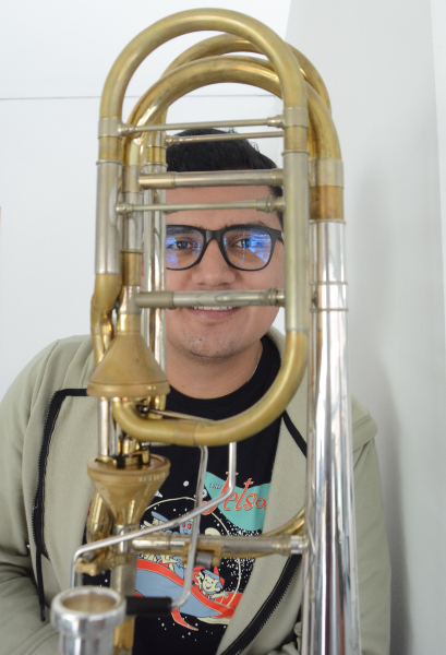 David Pérez Pantoja, trombonista bajo de la Orquesta Sinfónica Nacional.