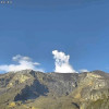 Así lucía esta mañana, del 5 de abril, el volcán Nevado del Ruiz desde el sector de Piraña - Azufrado.
