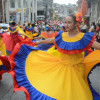 Las danzas típicas de Colombia estuvieron representadas a lo largo del recorrido por las calles de Villamaría.