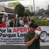 En la mañana de este viernes los manifestantes marcharon por un carril de la avenida Santander.