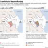 Mapa sobre el conflicto en Nagorno Karabaj.