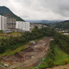 Zona de las obras de la Planta de Tratamiento de Aguas Residuales. 