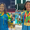 Las nadadoras Stefanía Gómez (izquierda) y Yessica Tascón, las deportistas que más medallas ganaron para Caldas en los Juegos Nacionales y Paranacionales, respectivamente.