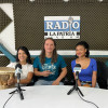 Jesica Paola Quintero, Juan Manuel Ocampo y Lorena Uzuriaga, integrantes de la agrupación musical Tambor Hembra.