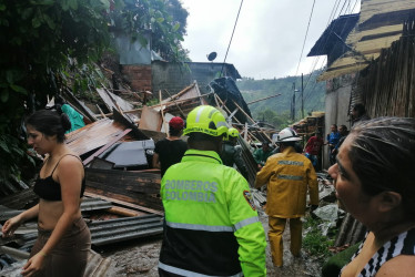 Una vivienda en Manizales y otra en Villamaría colapsaron tras aguacero