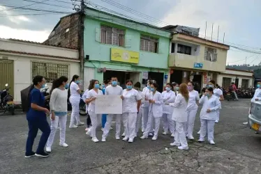 En el Hospital San Marcos de Chinchiná están en huelga por el no pago de salarios
