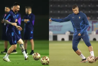 Lionel Messi y Kylian Mbappe, jugadores del PSG y figuras de Argentina y de Francia para buscar el tercer título Mundial. 