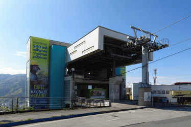 Esta es la estación de Betania (La Fuente) del Cable Aéreo de Manizales.