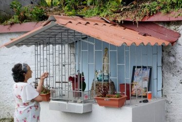altar a la Virgen de Fátima 