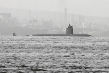 Foto | EFE | LA PATRIA  El submarino nuclear USS Pasadena de la Marina de Estados Unidos llegó ayer para participar en la Operación Unitas 2023, en Cartagena