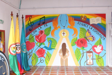 El mural inaugurado en la cárcel de mujeres Villa Josefina de Manizales.