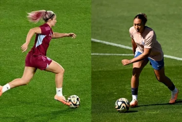 Foto | EFE | LA PATRIA Alexia Putellas y Lauren James, figuras de España e Inglaterra, en el último entrenamiento previo a la final del Mundial Femenino de Australia y Nueva Zelanda.