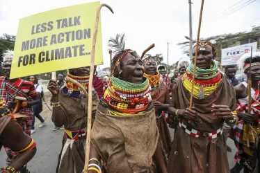 Protestas en la Cumbre del Clima de África