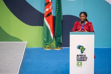La vicepresidenta de Colombia, Francia Márquez, interviene este martes, en la Cumbre del Clima de África que está celebrándose ahora mismo en Nairobi (Kenia).