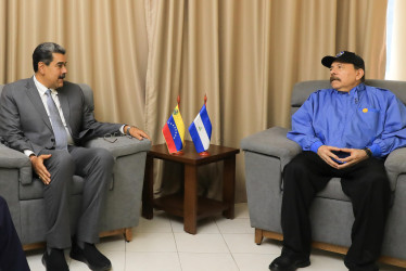 El presidente de Venezuela, Nicolás Maduro (izquierda), y su homólogo de Nicaragua, Daniel Ortega, se reunieron este sábado en La Habana (Cuba).