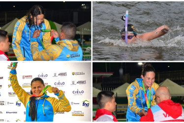 Stefanía Gómez, Natalia Sánchez, Andrea Caballero y Valentina Becerra lograron ayer cuatro medallas de oro para Caldas.