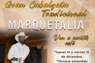 Dos días seguidos de cabalgata se programaron en el Marquetalia (Caldas) para despedir al alcalde, Francisco Vélez, e incluso se extendió el horario.