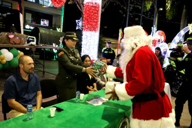 La presentación del Plan Navidad de la Policía de Caldas se llevó a cabo este miércoles en Anserma.