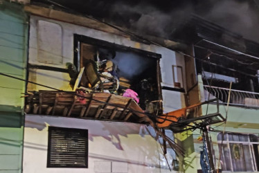 Incendio en el barrio San Antonio de Manizales