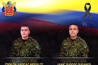 Mueren dos soldados en combates entre el Ejército y disidencia de las Farc en Nariño
