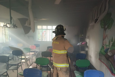 Un colegio resultó afectado por un incendio en La Dorada