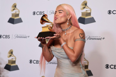 La artista paisa Karol G obtuvo su primer gramófono dorado en los premios estadounidenses. En noviembre pasado obtuvo tres galardones en los Grammy Latinos.