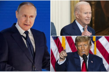El presidente ruso, Vladímir Putin, dice que prefiere como su homólogo estadounidense al actual mandatario, Joe Biden, que al anterior, Donald Trump. Ambos norteamericanos son los candidatos más fuertes para las próximas elecciones presidenciales.