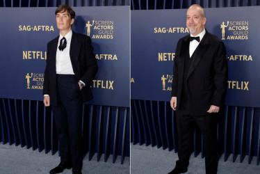El irlandés Cillian Murphy (izquierda) y el estadounidense Paul Giammati, los favoritos para ganar el Óscar al mejor actor.
